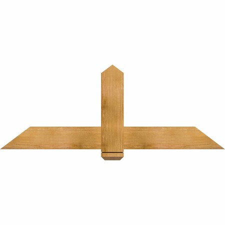 Ekena Millwork Eugene Rough Sawn Timber Gable Bracket, Western Red Cedar, 60"W x 22"H x 2"D x 6"F, 9/12 Pitch GBW060X22X0206EUG00RWR